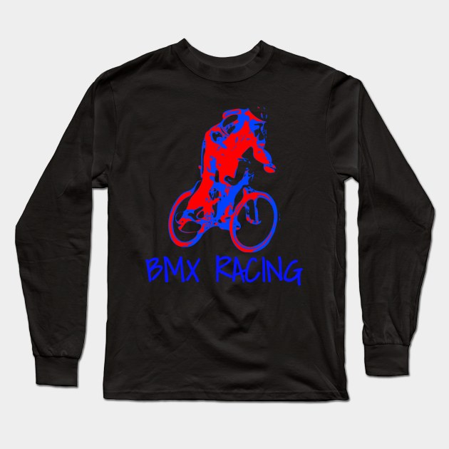 BMX BIke, BMX Racing, BMX Gifts Long Sleeve T-Shirt by jmgoutdoors